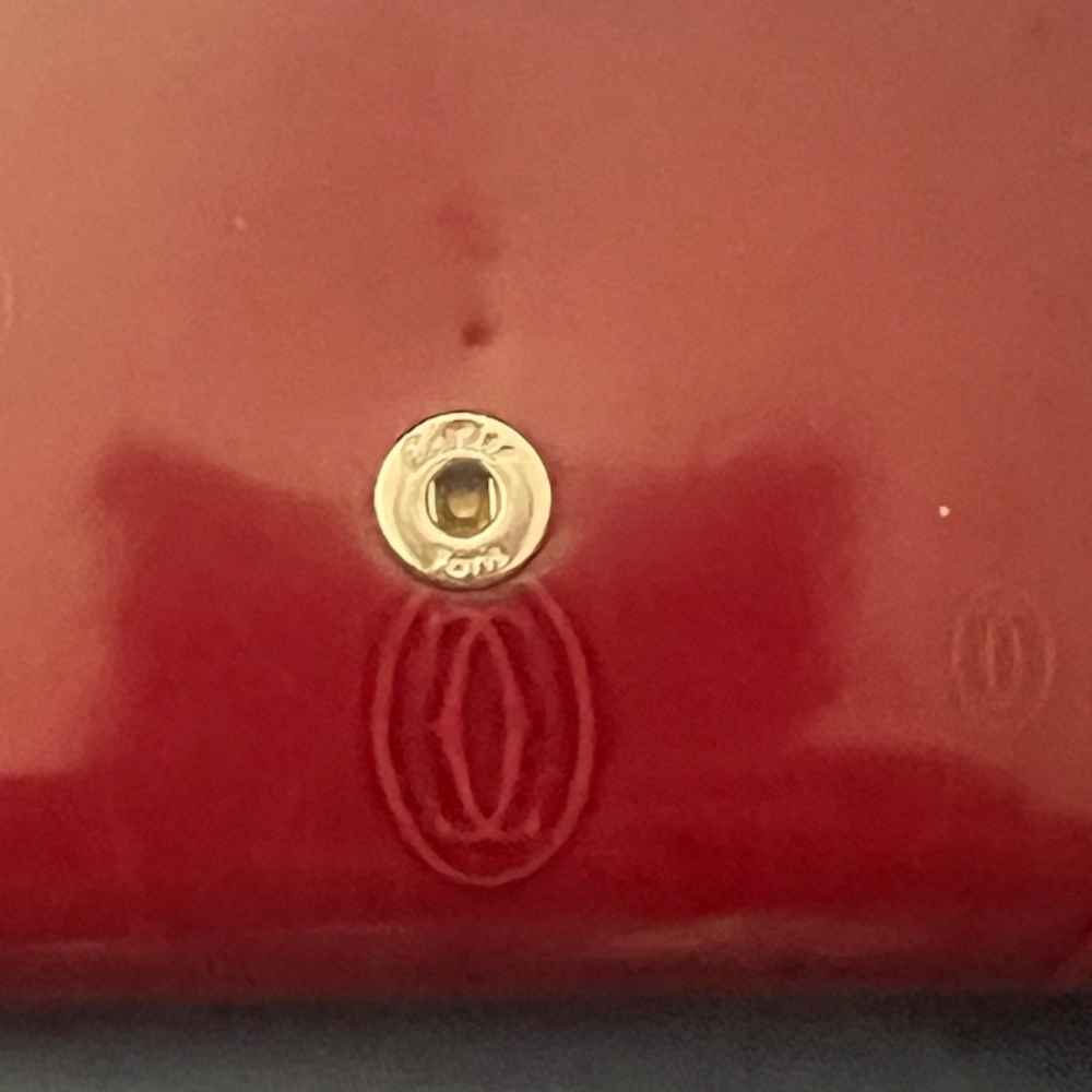 *Authentic*Cartier Bright Red Elegant Wallet .Has A Little Flaw. Cute👌 - Picture 8 of 16